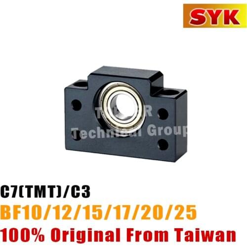 Taiwan SYK Ball screw Support Unit supported-side BF10 / BF12 / BF15 / BF17 / BF20 / BF25 C7 and C3 precision Black