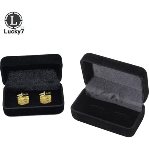 Wholesale 10pcs/lot cufflinks box black velvet snake pattern badge storage box cufflinks brooch gift box