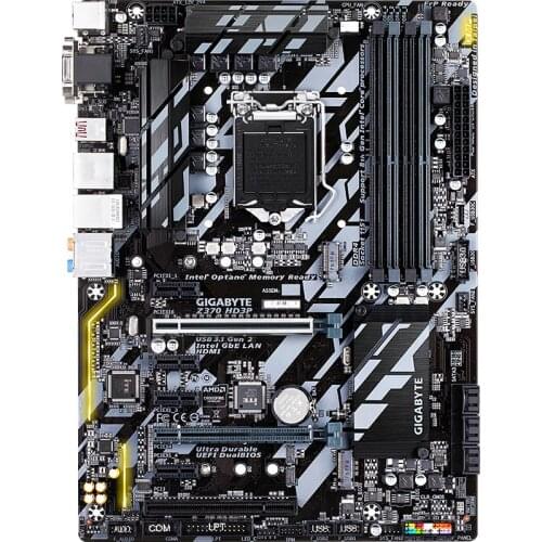 Used original For Gigabyte GA-Z370 HD3P Z370 HD3P Motherboard LGA1151 DDR4 Z370 Support i3 8100 i5 8500 I7 8700K