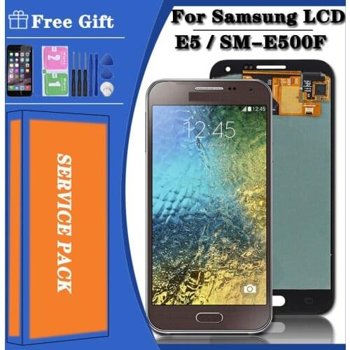 Original SUPER AMOLED E5 Display For Samsung Galaxy E500 Lcd E5000 E500M E500 Lcd With Touch Panel Screen Digitizer Assembly Rep