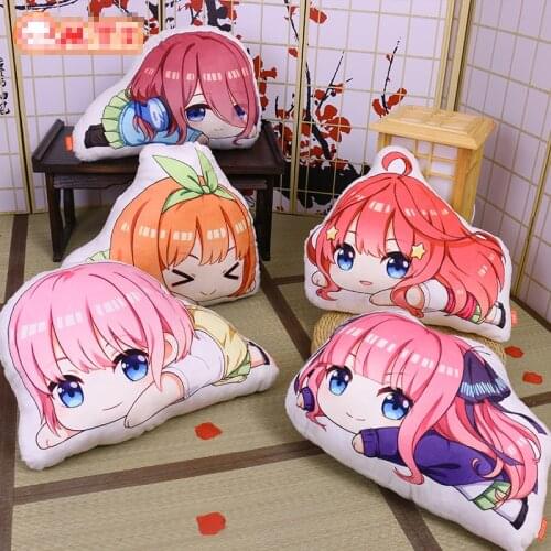 Anime Go-Toubun no Hanayome The Quintessential Quintuplets Nakano Ichika Miku Cosplay Plush Doll Pillow Stuffed Toys Props Gift