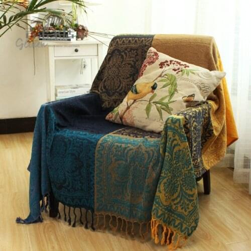 Super Soft Chenille Sofa Blanket Cover decorative slipcover Throws on Sofa/Bed/Plane Travel Plaids stitching blankets Sofa Towel