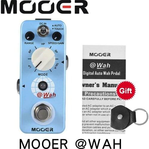 Portable MOOER MFT3 @Wah Digital Auto Wah Guitar Effect Pedal 5 Modes True Bypass Full Metal Shell