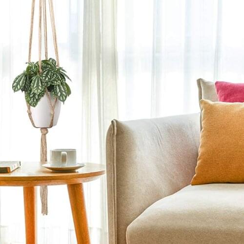 2Pcs Flower Pot Net Pocket Horticultural Greening Plant Hanging Rope Basket Handcrafted Suspension Home Decoration Supplies