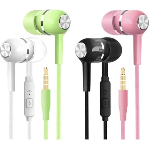 Stereo Bass Earphone Headphone with Microphone Wired Gaming Headset for Phones Samsung Xiaomi Iphone Apple ear phone