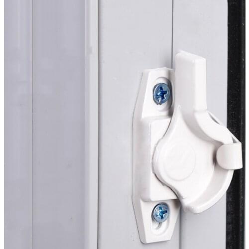 4pcs Aluminium Alloy Window Lock Screen Window Push pull door Security hasp Latch Anti-theft Left Right Hardware Accessories