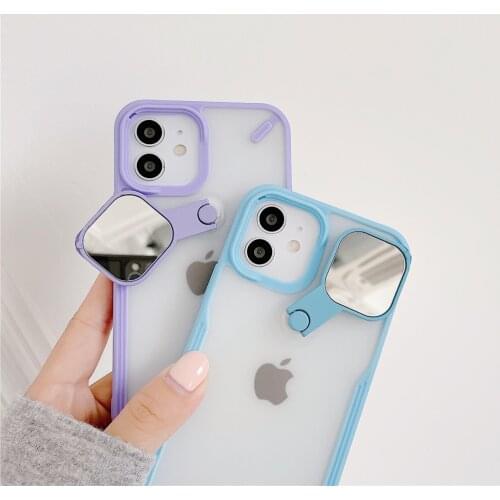 Camera Lens Protection Fold type Protect Lens Case For iPhone 12 11Pro Max 7 8 Plus Fold Stand Holder Case For XR X XS Max Cover