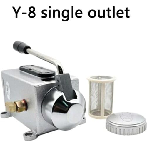 1PC Y-8 Double-export Hand-operated Oil Pump CNC Machine Tool Oil Pump Metal Base Device Grinder Fuel Pump Fuel Tank