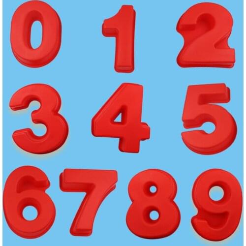 10 Inch 0-9 Digital Silicone Cake Baking Mold Xg286