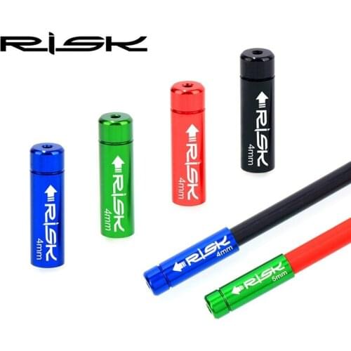 10pcs RISK Bike Bicycle Aluminum Alloy 4mm 5mm Derailleur Shift Brake Cable End Cap Housing Ferrules Crimps Dust Cover Wire Tip