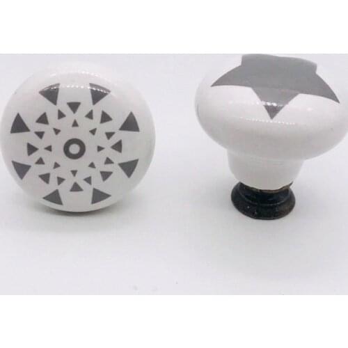 1x Kids room Drawer Knob Handle Top Chinese Porcelain Made Dresser Pull Ceramic Kitchen Cabinet Handle Knob Furniture Hardware