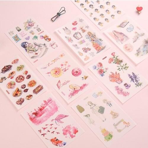 20set(120pc)/lot !Creative cartoon animation decoration paper stickers/Diary gift cute DIY Decorate stickers/Children gift