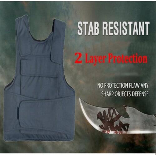 2017New 2 Layer Stab Resistant Vest Soft Self-Defense Police Use Security Tactical Chutz Weste Tatico Anti Stab Covert Stab Vest