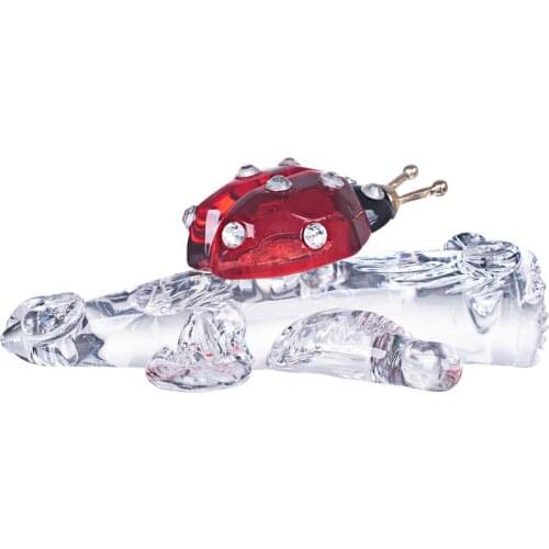 2019 New Arrive Crystal Ladybug Feng Shui Desk Home Decoration Accessories Christmas Gifts For Friend