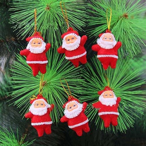 24 Pcs Christmas Santa Claus Ornaments Festival Party Xmas Tree Hanging Decoration 6QBH
