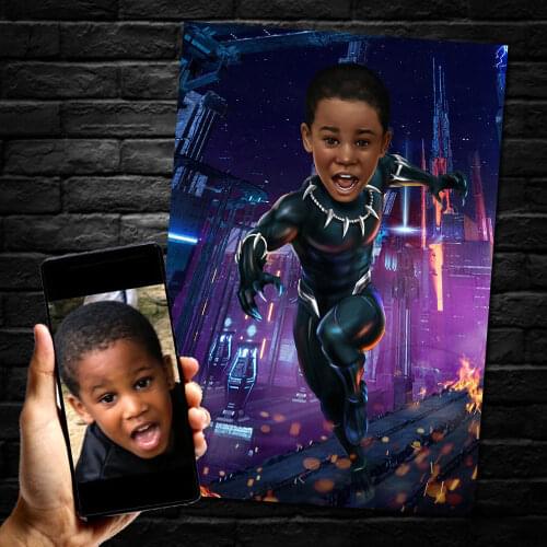 5D DIY Diamond Painting Marvel Black Panther Iron Man Custom For Baby Room Decor Diamond Embroidery Boy Girl Birthday Gifts