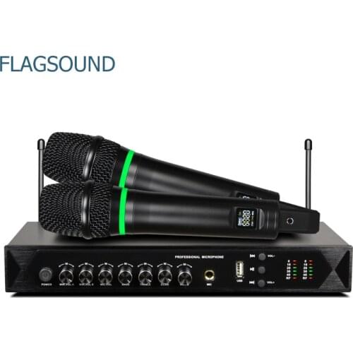 K7 UHF Bluetooth Wireless microphone System Echo Microphone Home Theater Audio Receiver DVD Hi-Fi Player Rechargeble Microphone