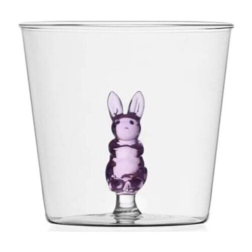 Lovely Animal Water Cup Creative Design Decorative Glass Lovers Cup Gift Host Cup Breakfast Milk Cup Juice Drink Cup