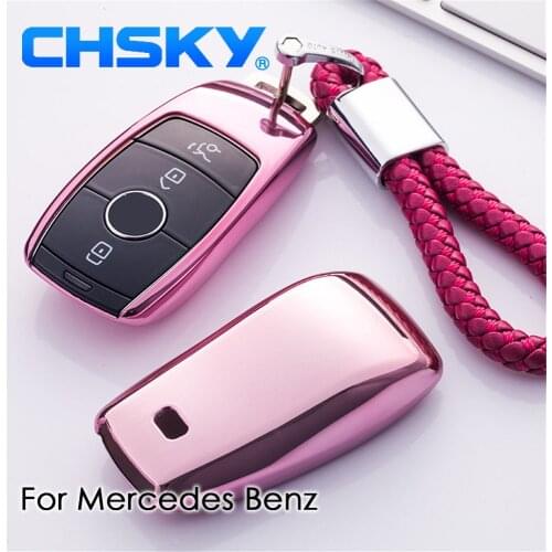 CHSKY TPU For Mercedes Key Cover Case For Mercedes Benz E Class Car key cover keychain shell for benz accessories car styling