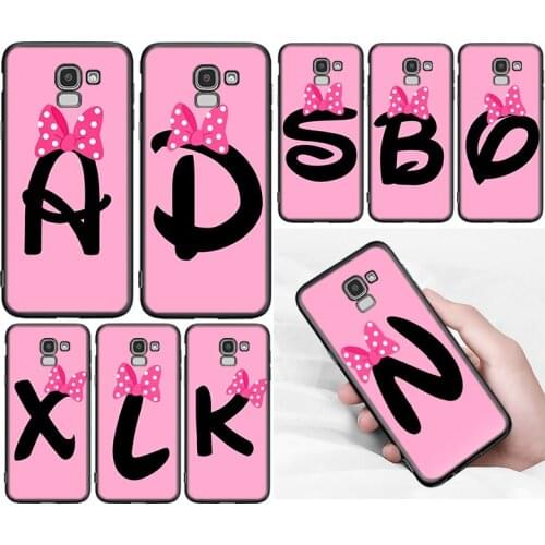 Cute Bow-Knot Letter Cover For Samsung Galaxy J8 J7 Duo J6 J5 Prime J4 Plus J3 J2 Core 2018 2017 2016 Phone Case