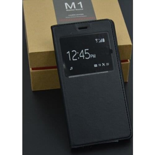 For Huawei P9 Lite Free Answer Simple Window View Synthetic PU Leather+PC Flip Case For huawei P9 Flip Cover Stand phone case