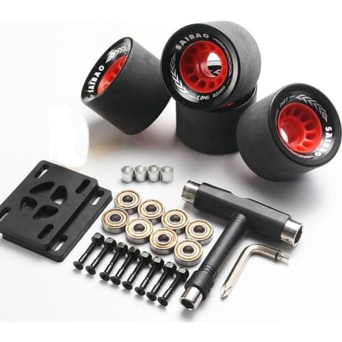 Long board dance board skateboard wheel double rocker brush Street wheel skateboard road wheel damping flash wheel 70*51mm