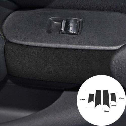 For BMW MINI F55 2014-2020 Alcantara Suede Wrap Car Door Handles Panel Strip Cover Trim Stickers Internal Accessories Styling