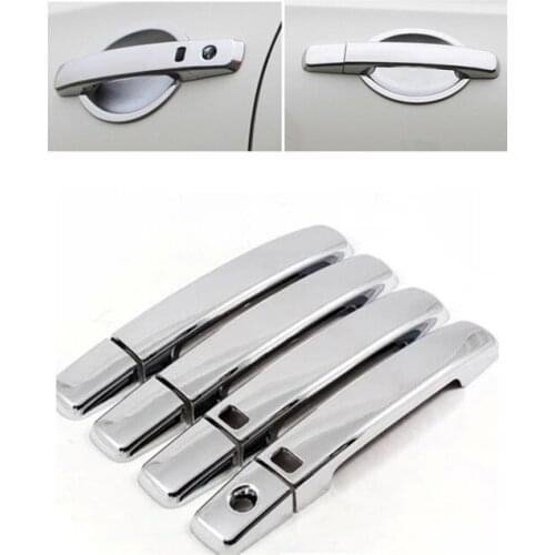 For Nissan Qashqai 2007 2008 2009 2010 2011 New ABS Chrome Door Handle Cover trims With Smart keyhole Free Drop Shipping 8pcs