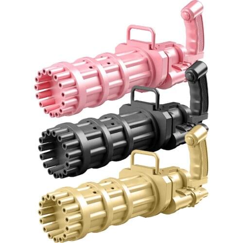 Fifteen Hole Gatling Bubble Gun Toys Summer Automatic Soap Water Bubble Machine For Children Indoor Outdoor Wedding Bubble