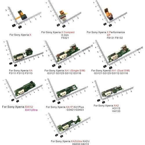 For SONY Xperia XA1 Charging Port USB Charger Dock Connector Vibrator Microphone Mic Circuit Board Flex Cable G3121 G3125 G3112