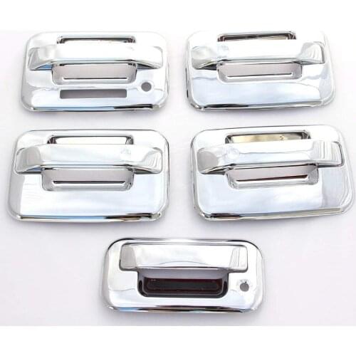 Exterior Chrome Door Handle Cover and Tailgate Covers For 2004-2014 Ford F-150 (4 Doors) WITH Keypad
