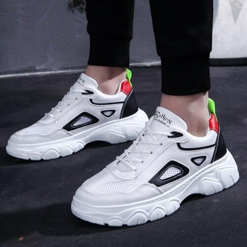 2020 Autumn New All-match Mens Shoes Increase Trendy Fashion Casual Sports Shoes Lace-up Comfortable Breathable Shoes for Men