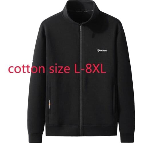 New Arrival Fashion Autumn And Winter Young Men Oversized Stand Collar Knitted Jacket Sweatshirts Casual Plus Size L-6XL 7XL 8XL