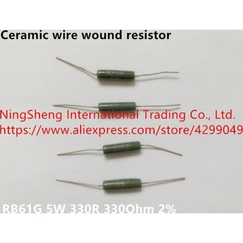 Original new 100% ceramic wire wound resistor RB61G 5W 330R 330Ohm 2% (Inductor)