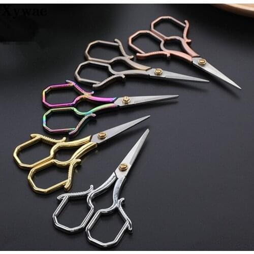 Professional Stainless Steel needlework sewing Scissors Vintage Scissor Fabric Embroidery Scissors Tailor Thread Yarn Shears DIY