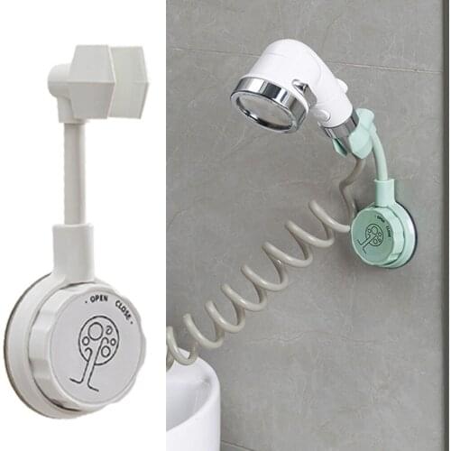 Adjustable Shower Holder Universal Bathroom Showerhead Bracket Nozzle Base Suction Cup Stand Detachable Shower Bracket