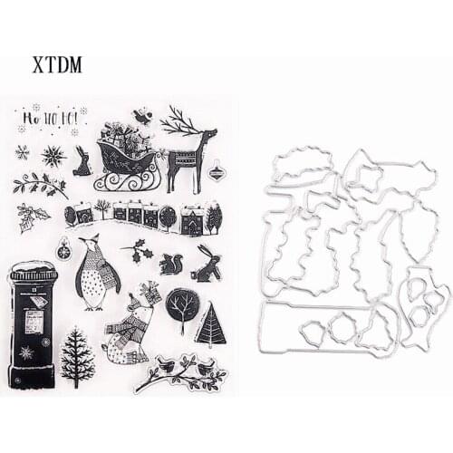 Cutting dies sled bottle metal printing craft paper relief DIY embossed Easter New Year Valentines Day