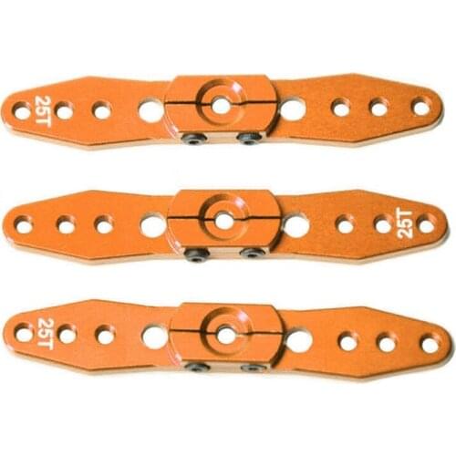 3PCS Aluminum 25T Steering Servo Horn Arm for 1/8 1/10 RC Car Boat Upgrade Parts Accessories