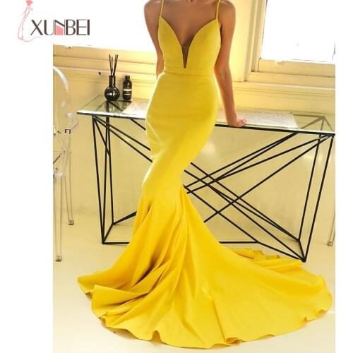 Sexy Mermaid Bridesmaid Dresses Spaghetti Straps V-Neck Backless Satin Wedding Guest Formal Dresses vestidos fiesta boda