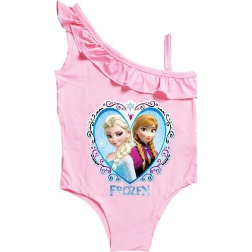 Disney Frozen One-Piece Swimsuit For Girls Unicorn Bikini Children Tankini Baby Sleeveless Swimwear Kids Snow White Bathing Suit