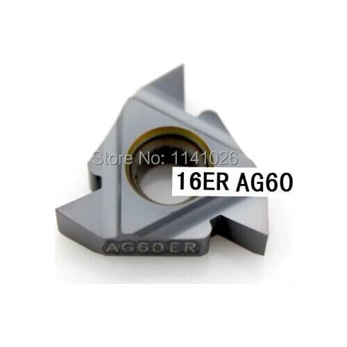 16ER AG60 Carbide Threading Inserts 60 degree External,Indexable Tungsten Lathe Inserts for Threaded Lathe Holder