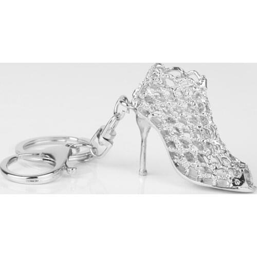 Creative High Heel Shoes Key Chain Alloy Keychain Accessories Pendant Key Ring Charms Keychains for Ladies