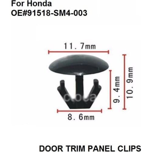 X10pcs OEM For Honda Fastener Rivet Hood Trunk Moulding Retainer Clip For Civic / Integra 91518-SM4-003 Hood Seal Strip Buckle