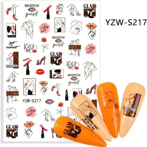 1 PC Adhesive 3D Maple Leaves Nail Sticker Nail Art Foil Paper Nailart For Manicure Design Nails Props Design For Nails 2021