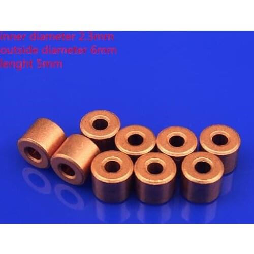 10pcs 2.3mm small bearing Copper brass bushing guide sleeve Precision mini Oil bearing