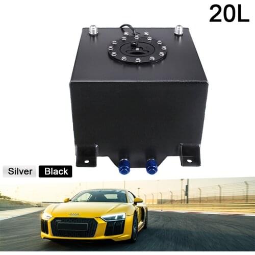 20L car auxiliary fuel tank, aluminum alloy car modification parts, buffer tank mirror polished plastic cover with sensor