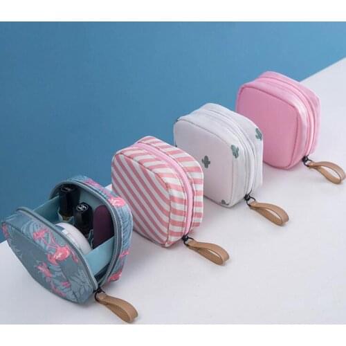 200pcs/lot Mini Solid Color Flamingo Cosmetic Bag Cactus Travel Toiletry Storage Bag Beauty Makeup Bag Cosmetic Bag Organizer