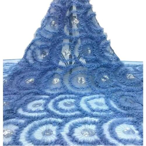 3D Flower Lace African Lace Fabric 2021 High Quality Lace Nigeria Tulle Fabric French Lace Fabrc For Wedding Party Dress q66-435