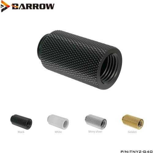 Barrow G1/4 Extender 40MM Extension Water Cooling Build Fittings Male To Female Connector Silver Black White Gold , TNYZ-G40