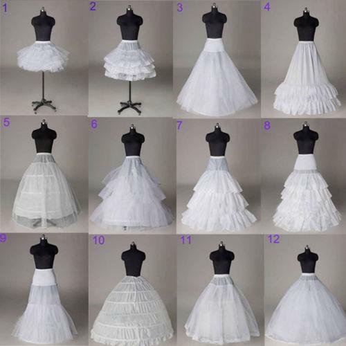 White Bridal Petticoat Crinoline Slips Underskirt for Wedding Dress Wedding Gown